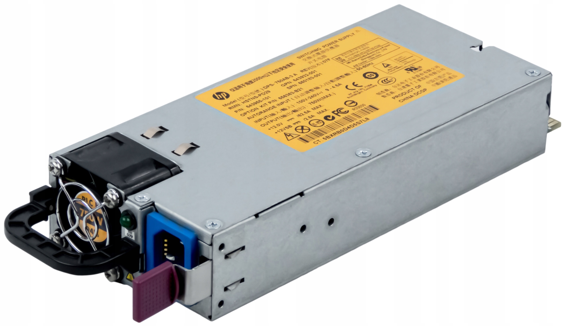 Hp 660183-001 750W 643955-101 DPS-750AB-3 A ML350 DL380 DL388P