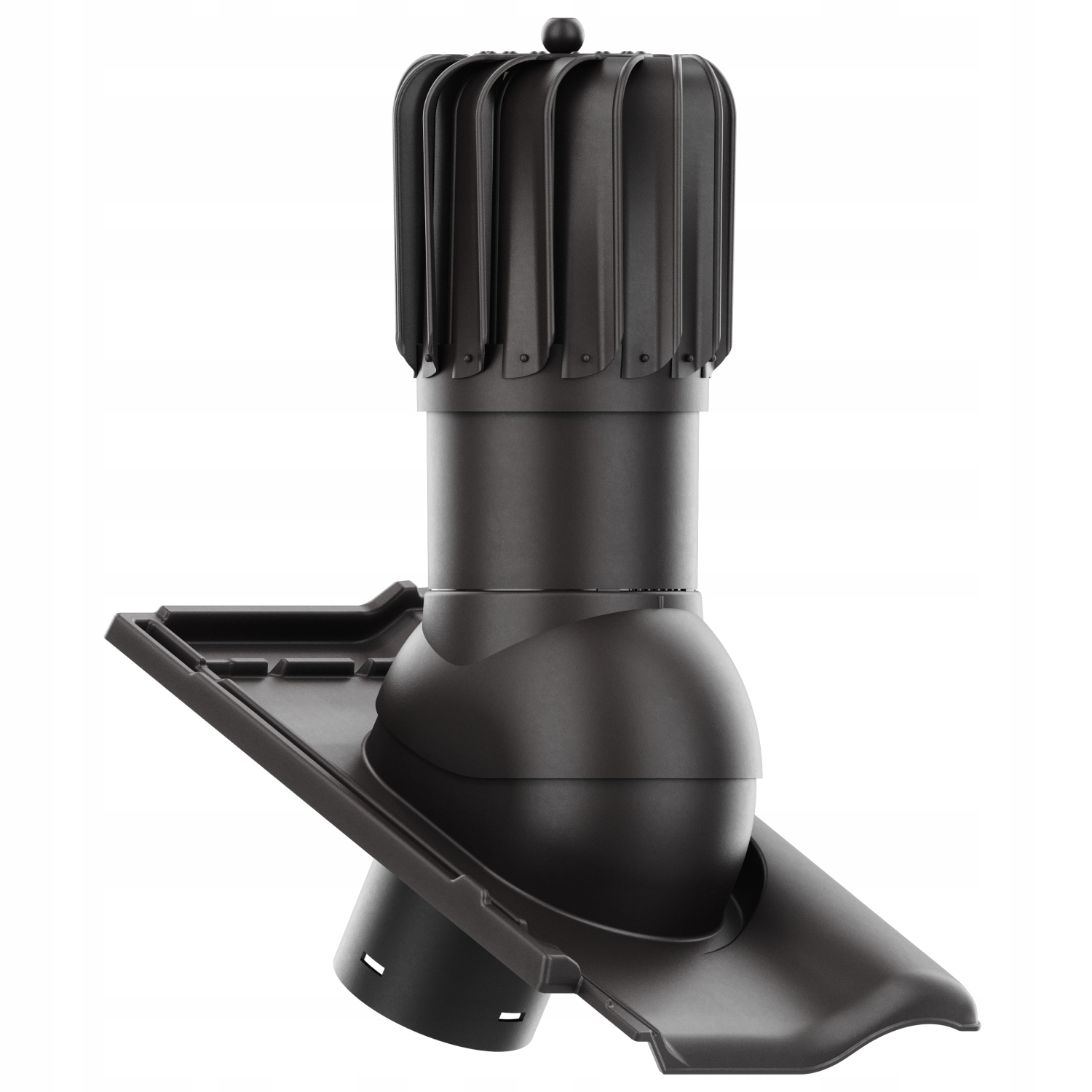 Otočný podlouhlý Větrací komín , průměr 150 mm, Braas Rubín 9V, Teak