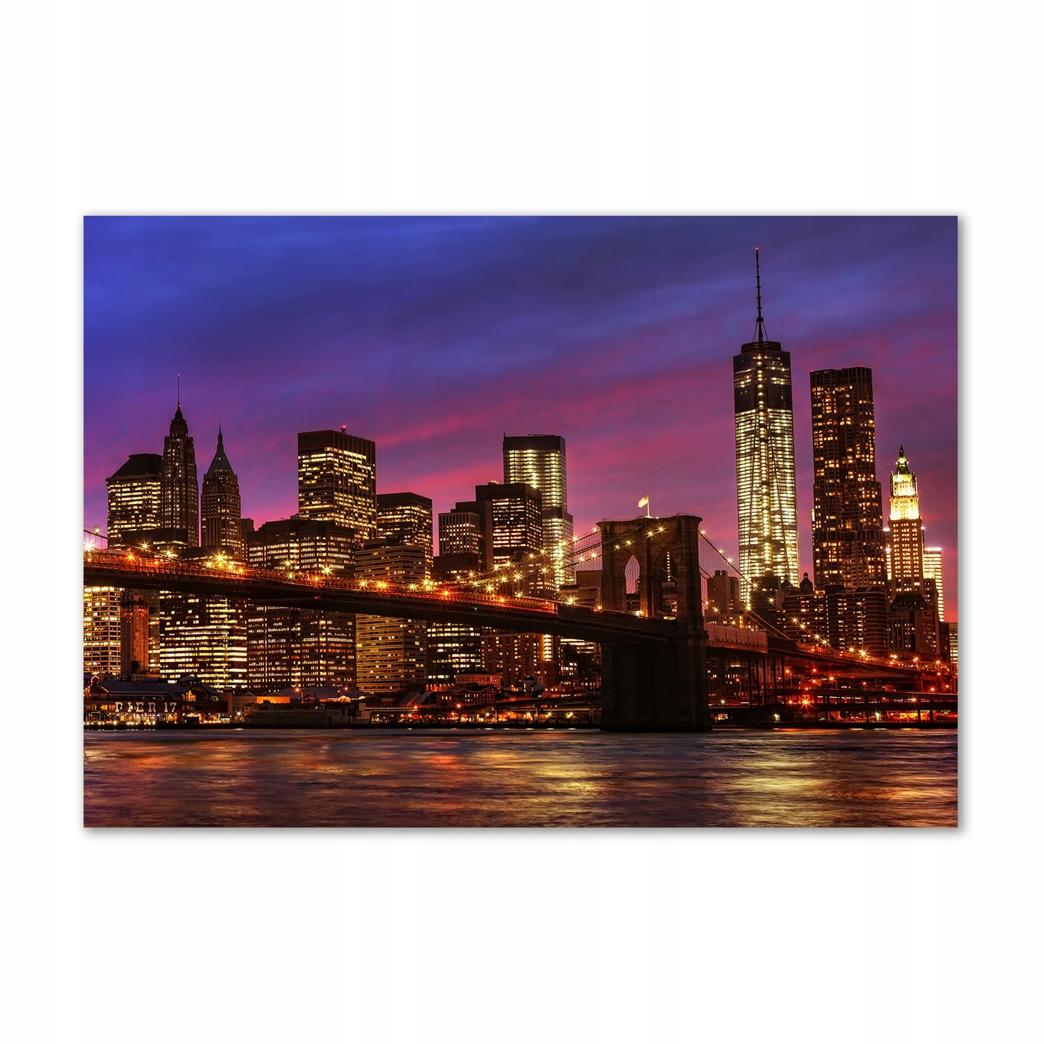 

Foto obraz szklany Manhattan zachód 100x70