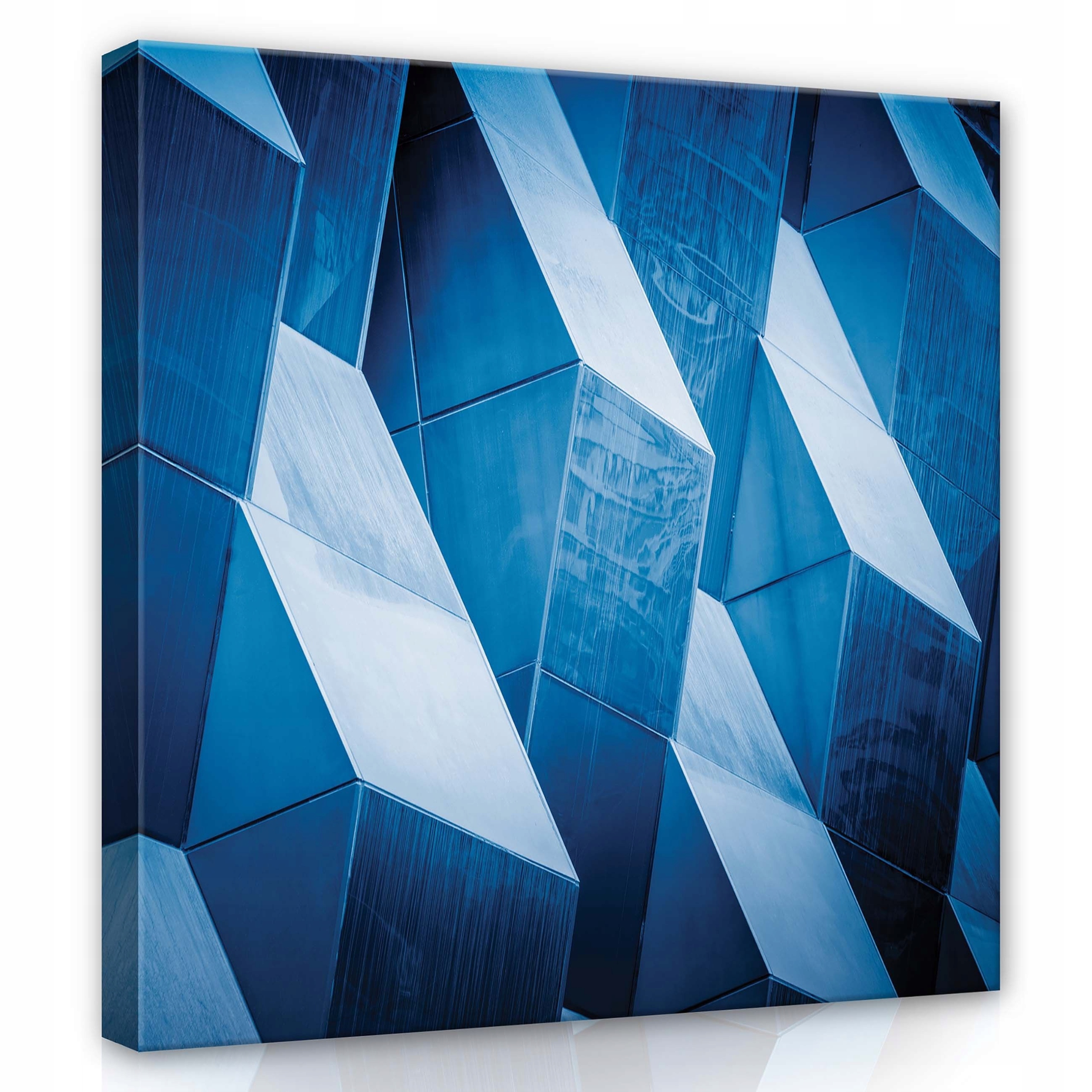 Obraz 80x80 Geometrické postavy modrá abstrakce minimalismus světlost