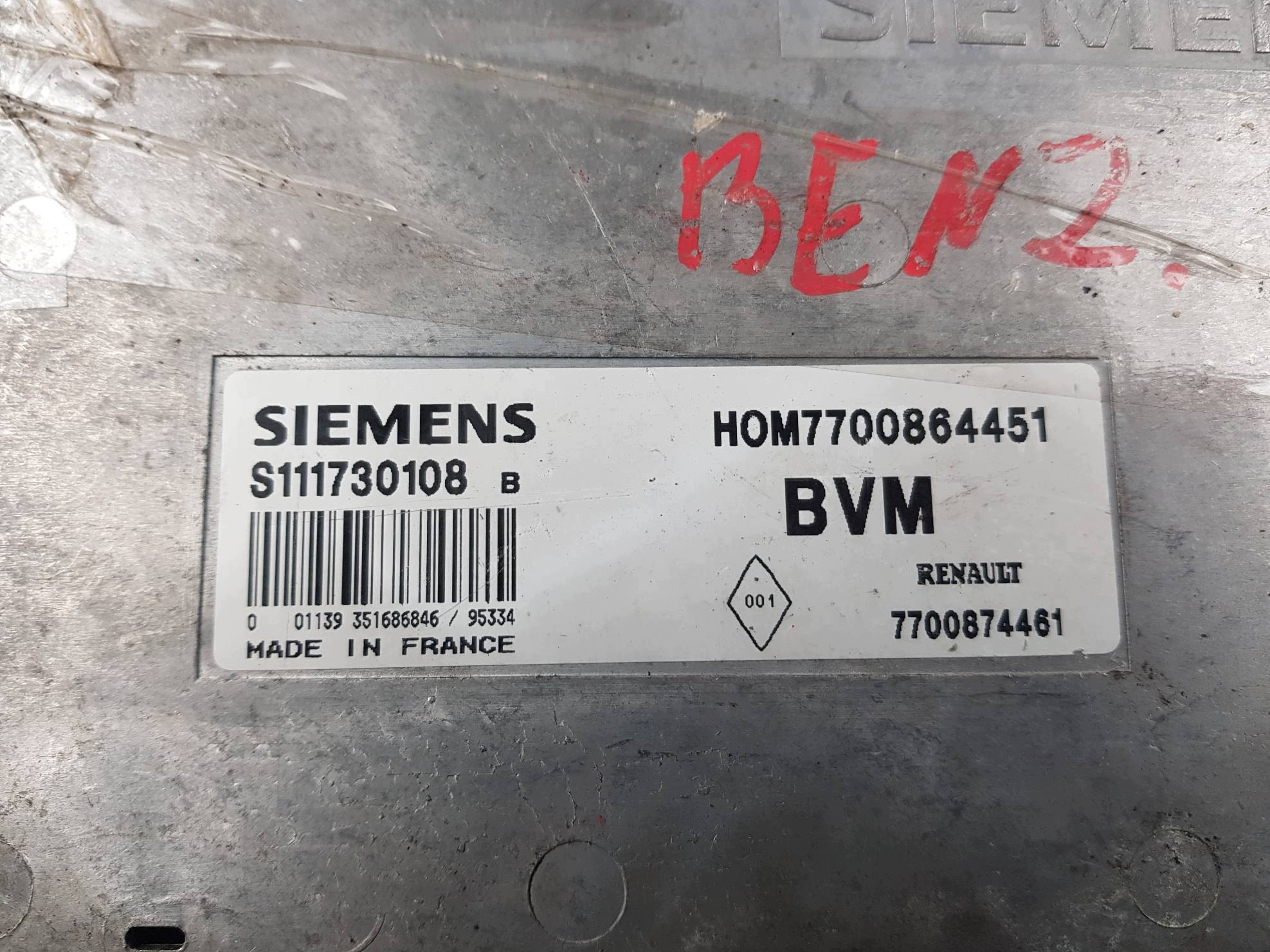 computer motore ECU 7700874461 RENAULT MEGANE