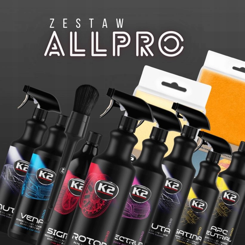 K2 ALLPRO KOMPLETNY ZESTAW KOSMETYKOW DETAILINGOWY Brand K2