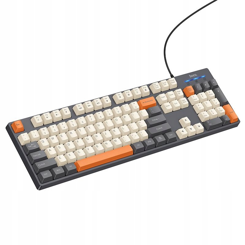 Klawiatura przewodowa Qwerty Hoco GM61 trzykolorowa (biały, szary,