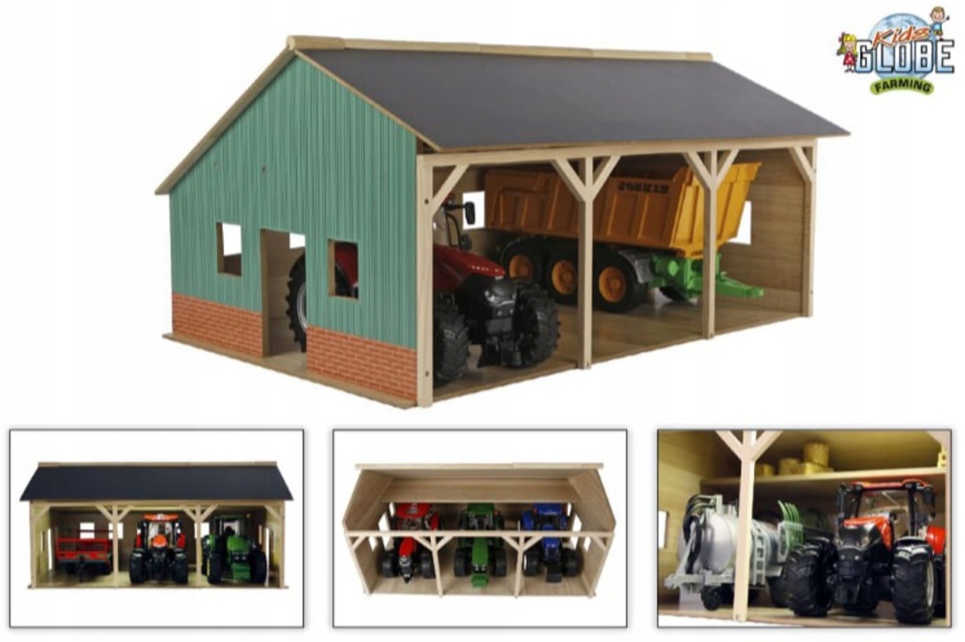 

Garaż Wiata Drewniany 1:16 78x55x38 Na 3 Traktory