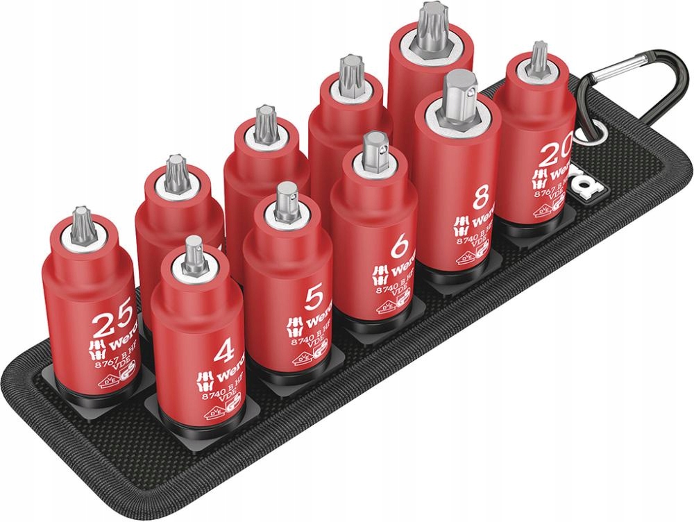 Sada Wera vymeniteľných skrutkových koncoviek 3/8" Vde pre skrutky Hex a Torx