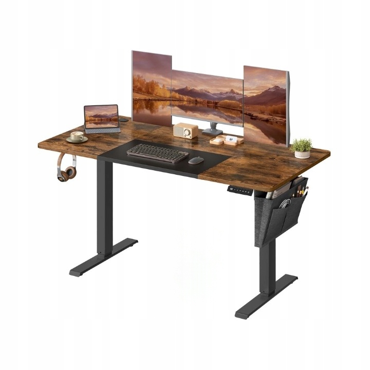 Songmics Elektrický nastaviteľný písací stôl Loft 140x60