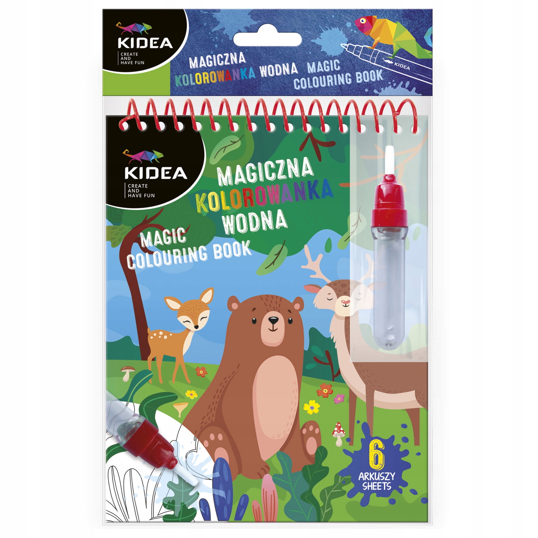 

Magiczna wielorazowa kolorowanka wodna Zwierzęta