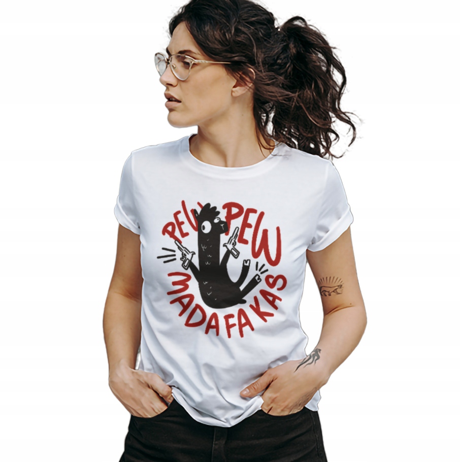 

Damska Koszulka Lama Pew Pew Madafakas XXL