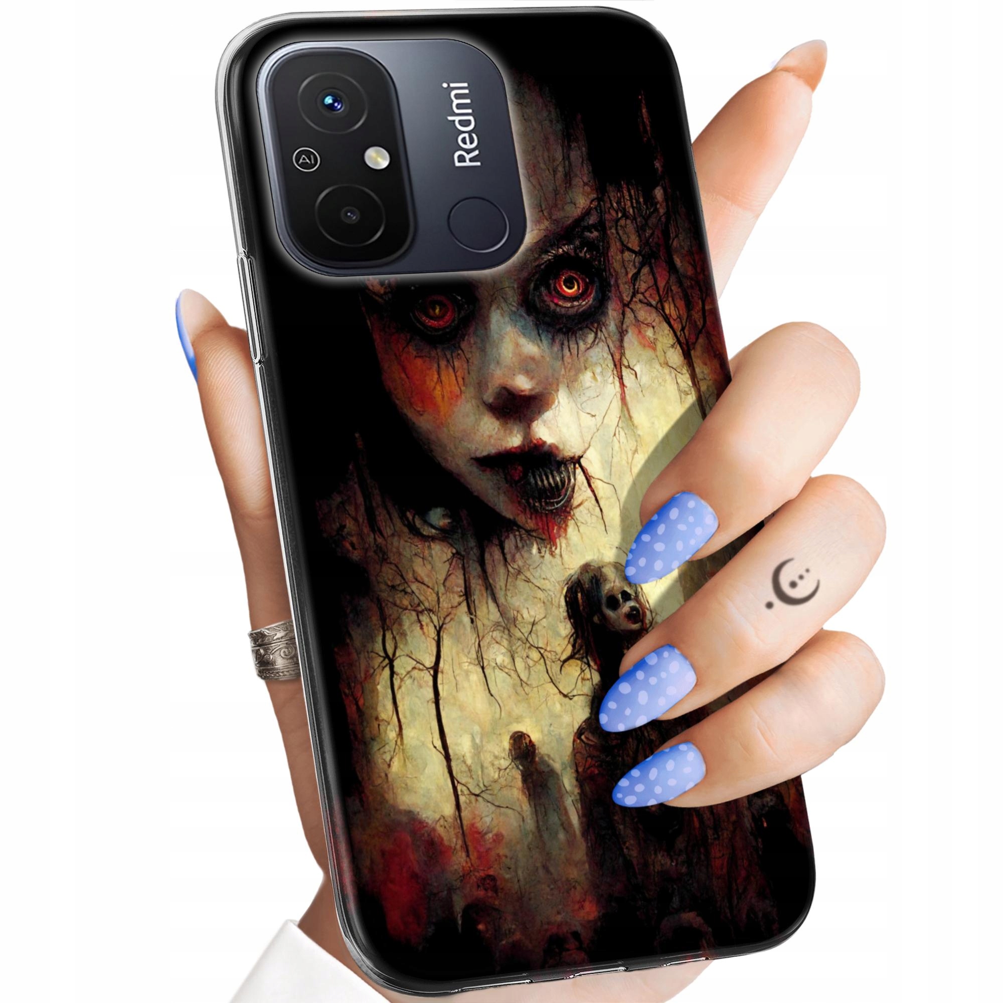 Etui Do Xiaomi Redmi 12C Halloween Zombie Dynie Czaszki Czarownice
