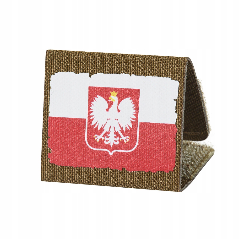M-Tac Naszywka Taktyczna Molle Flaga Polski z orłem Patch z rzepem Coyote