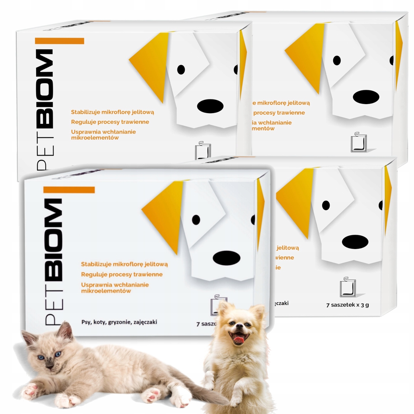 Zestaw Probiotyk Petbiom 84G Dla Psa Kota Gryzoni Brak Problemów Jelitowych