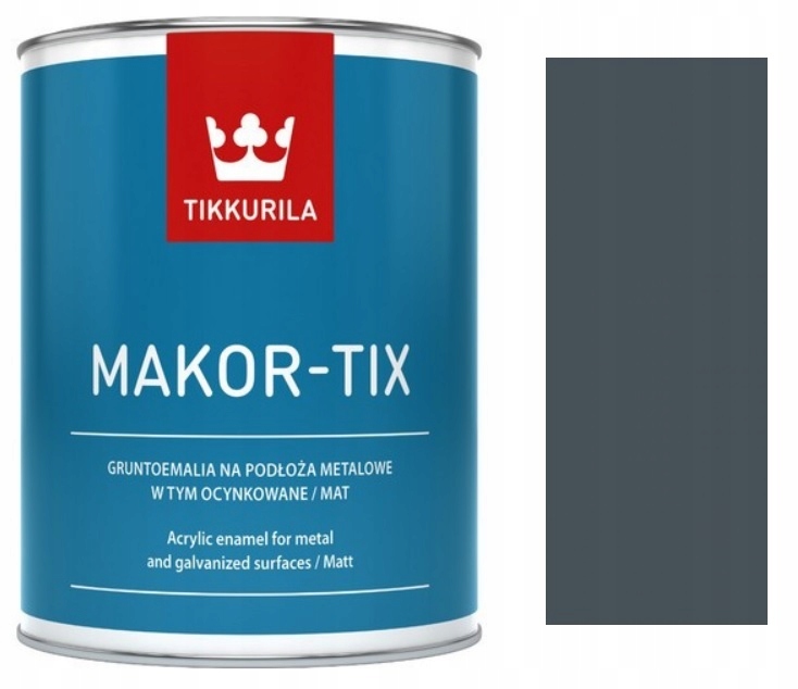 Tikkurila Makor-tix Emalia Na Dach Grafitowy 3L