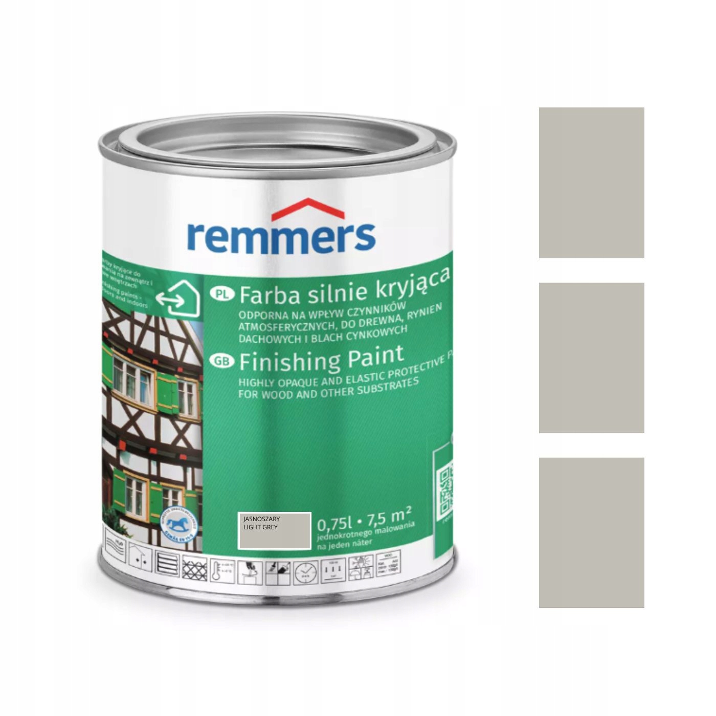 Remmers DeckFabre farba silnie kryjąca Jasnoszary 0,75L