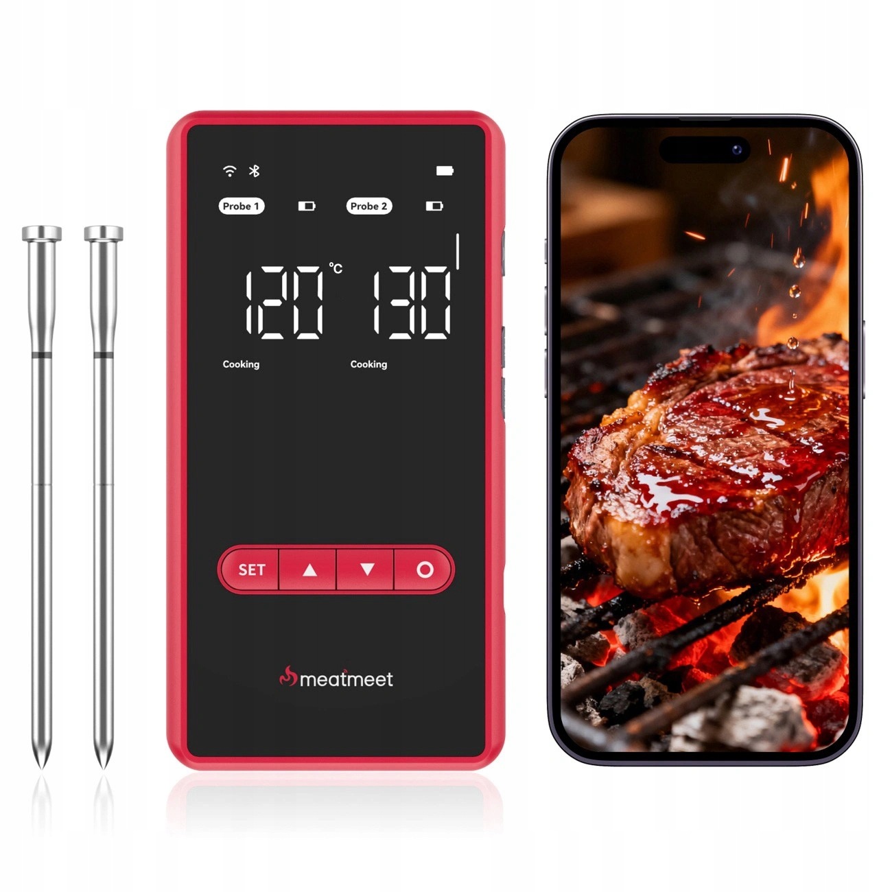 Termometr kuchenny Meatmeet X Pro z aplikacją Bluetooth/WiFi do grilla piek