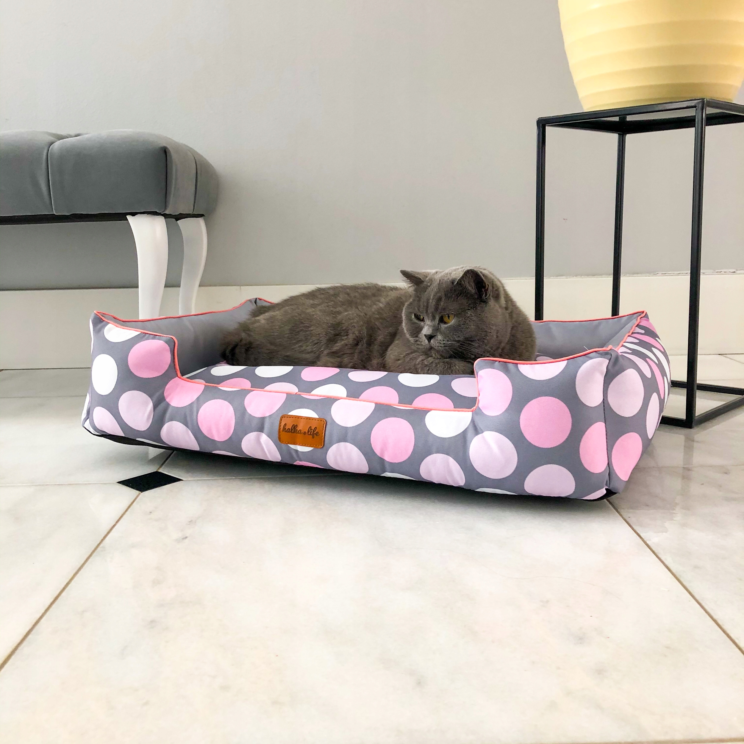 Levně Pelíšek, pohovka pro kočky Růžová, S (65x45)