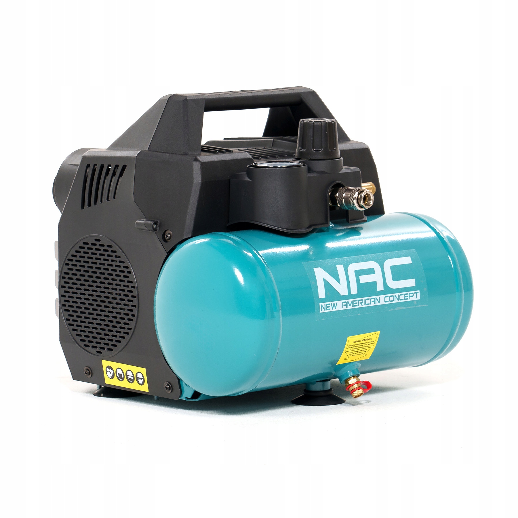 Kompresor Bezolejový Kompresor Ruční Kompresor Nac 6L 1100W 1,5HP 8 Bar Tichý 78DB