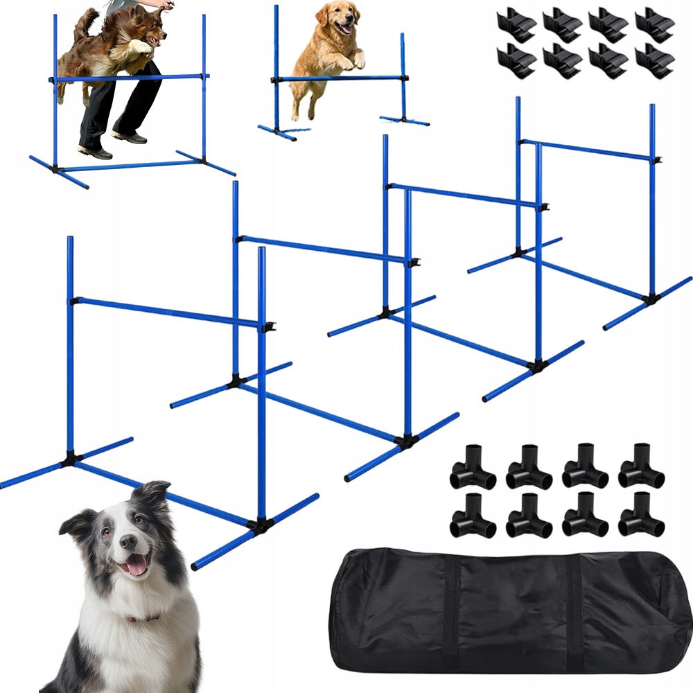 Przeszkody Treningowe Agility Komplet Zestaw Lekki Przenośny Sport Dla Psów