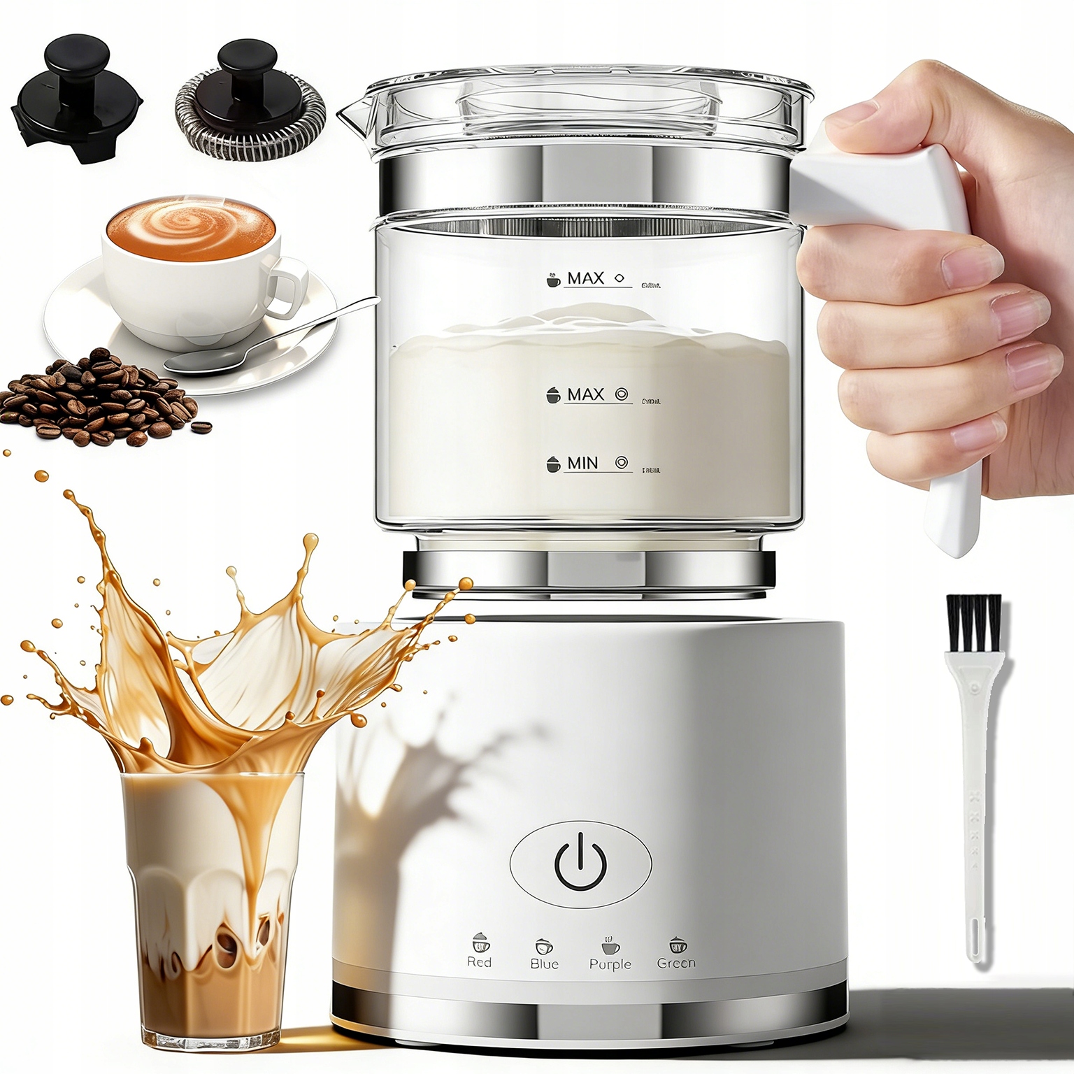 Elektrický Napěňovač Mléka Na Kávu 500 ML, Ovládání Jedním Tlačítkem