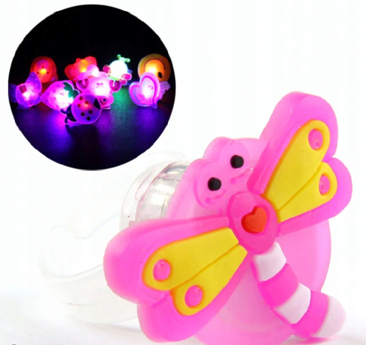 

Pierścionki dla dzieci dziewczynki świecący Led