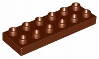 

Lego Duplo 98233 Płytka 2X6 brązowa Nowa (10g)