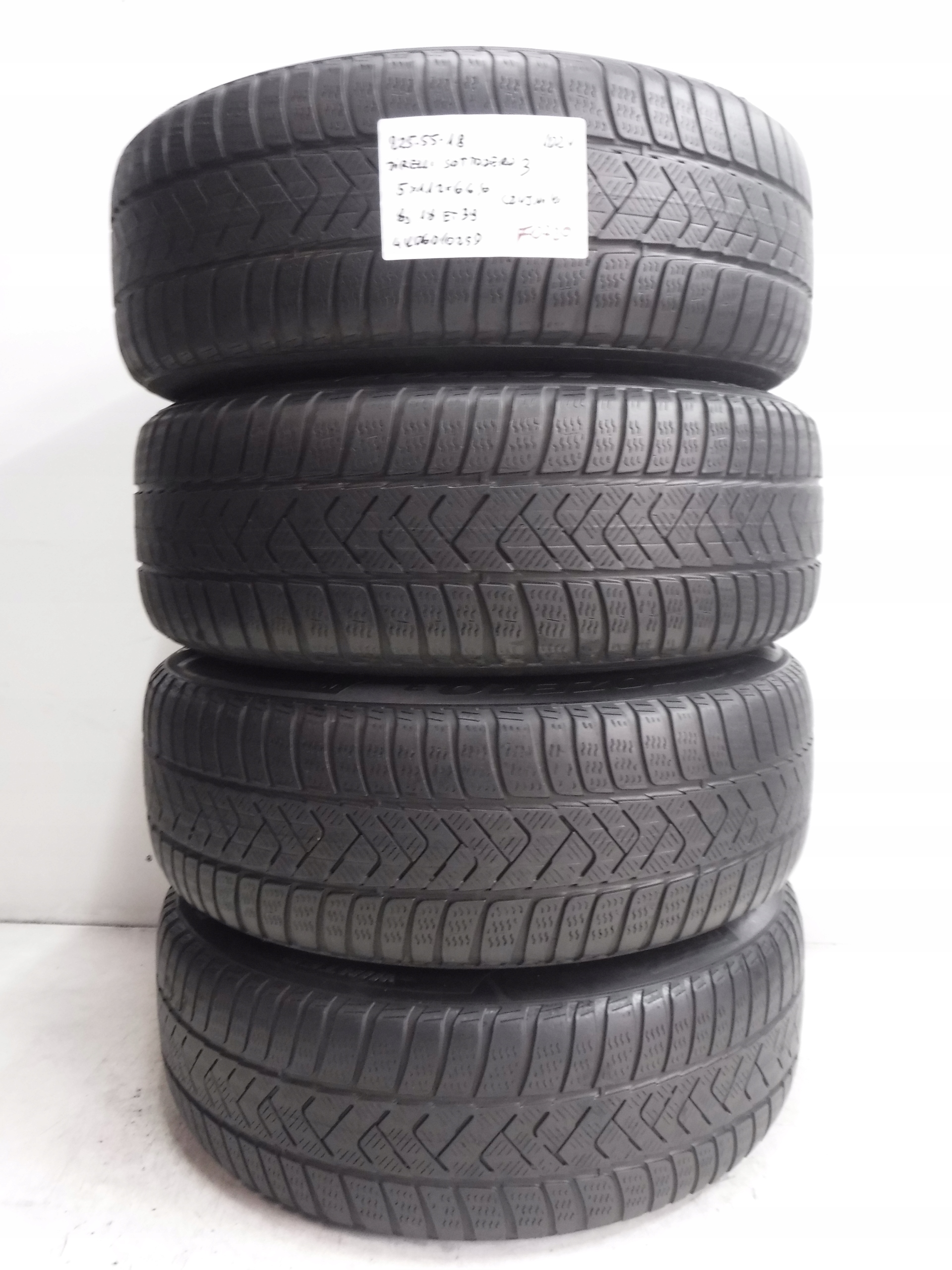 ЗИМНИЕ ШИНЫ 225/55/18 102V PIRELLI SOTTOZERO 3