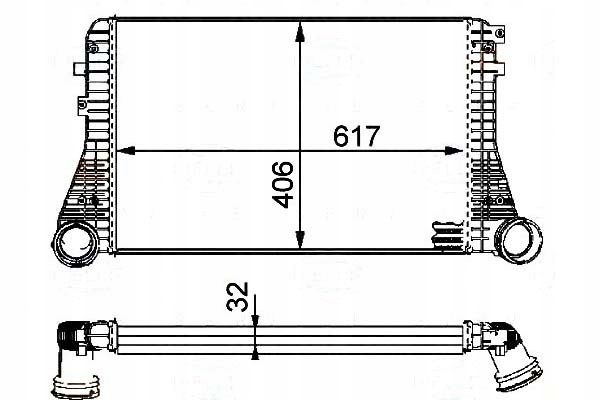 BEHR HELLA INTERCOOLER VW GOLF V 1,4TSI-2,0TDI