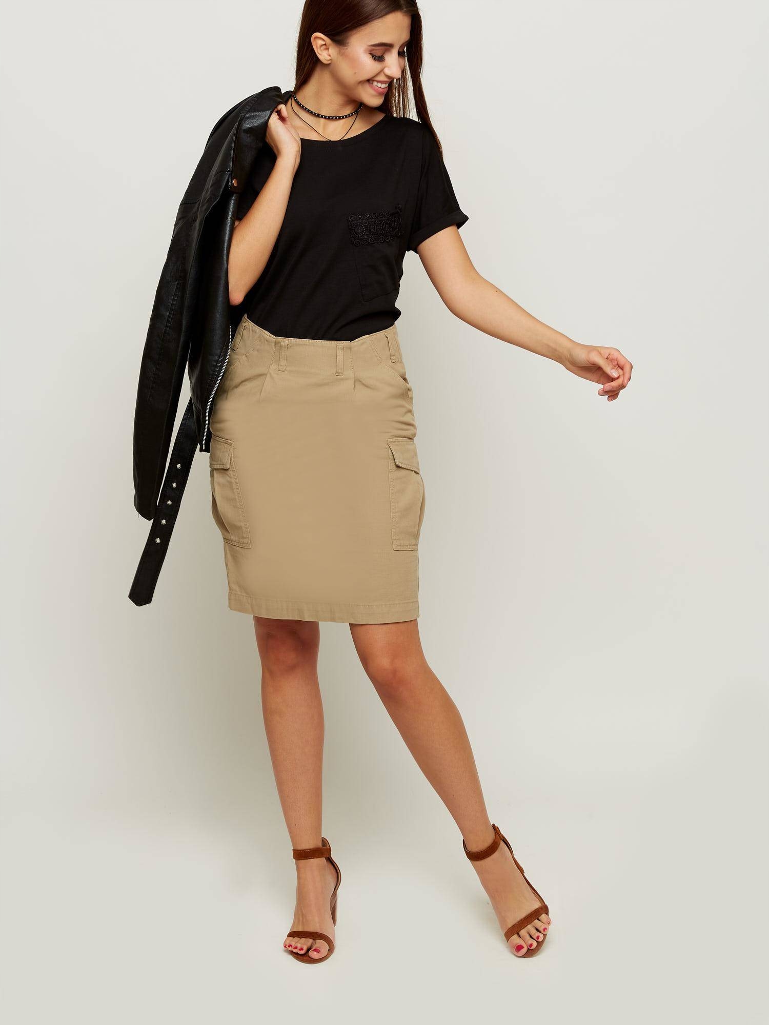 Spódnica bojówka khaki Rozmiar XS