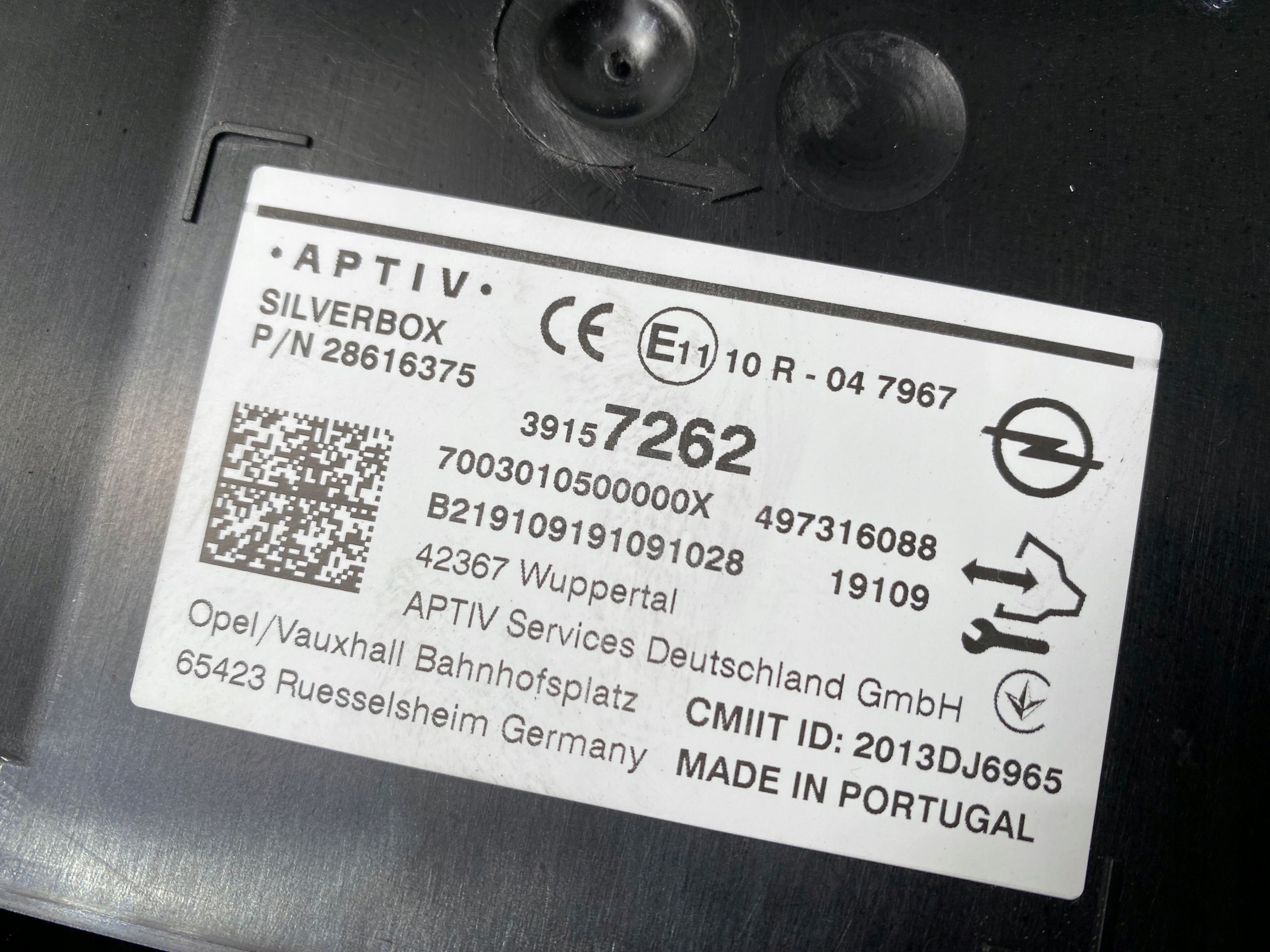 OPEL ASTRA K 15-21 modulo RADIA SILVERBOX 39157262 OE