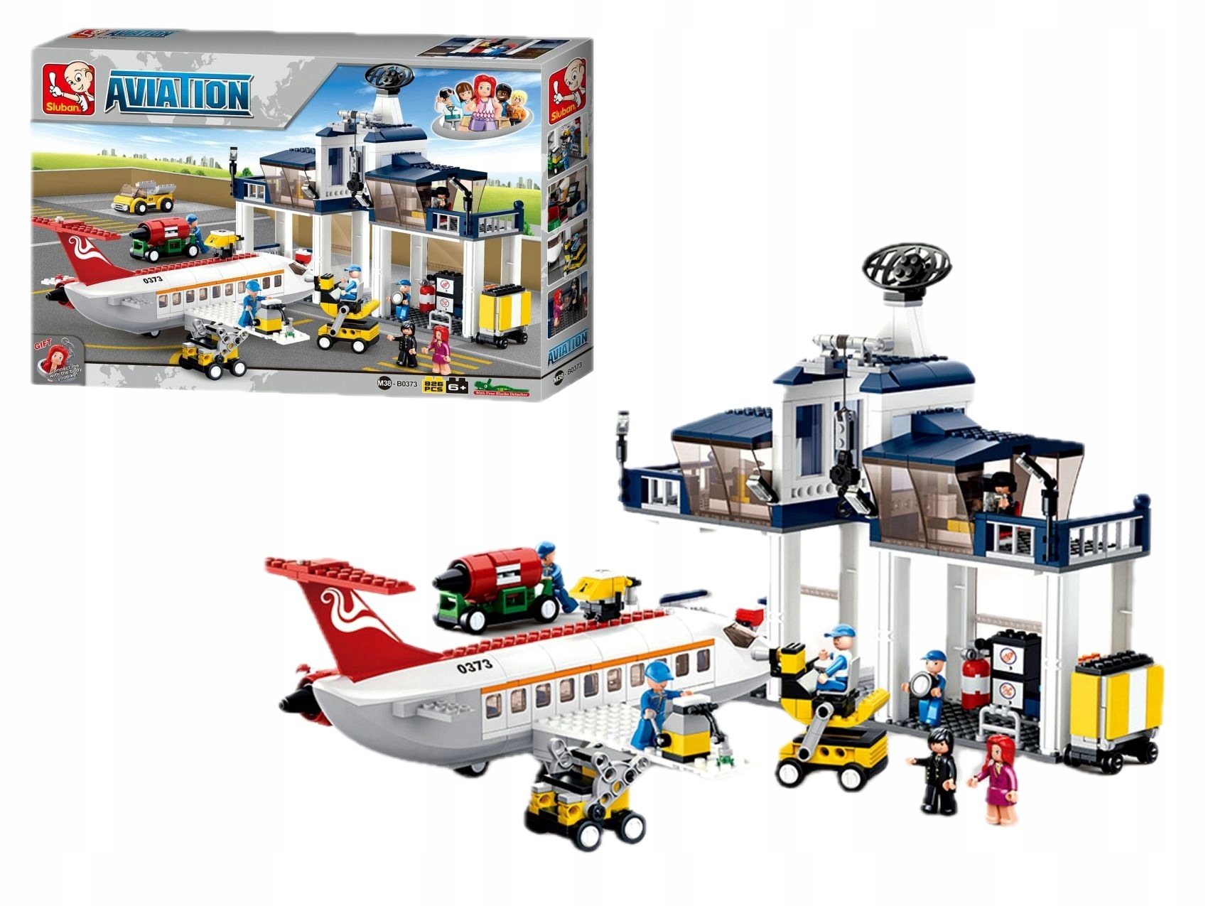 Hangar Serwis naprawczy z samolotem Lotnisko 826 el (B0373)