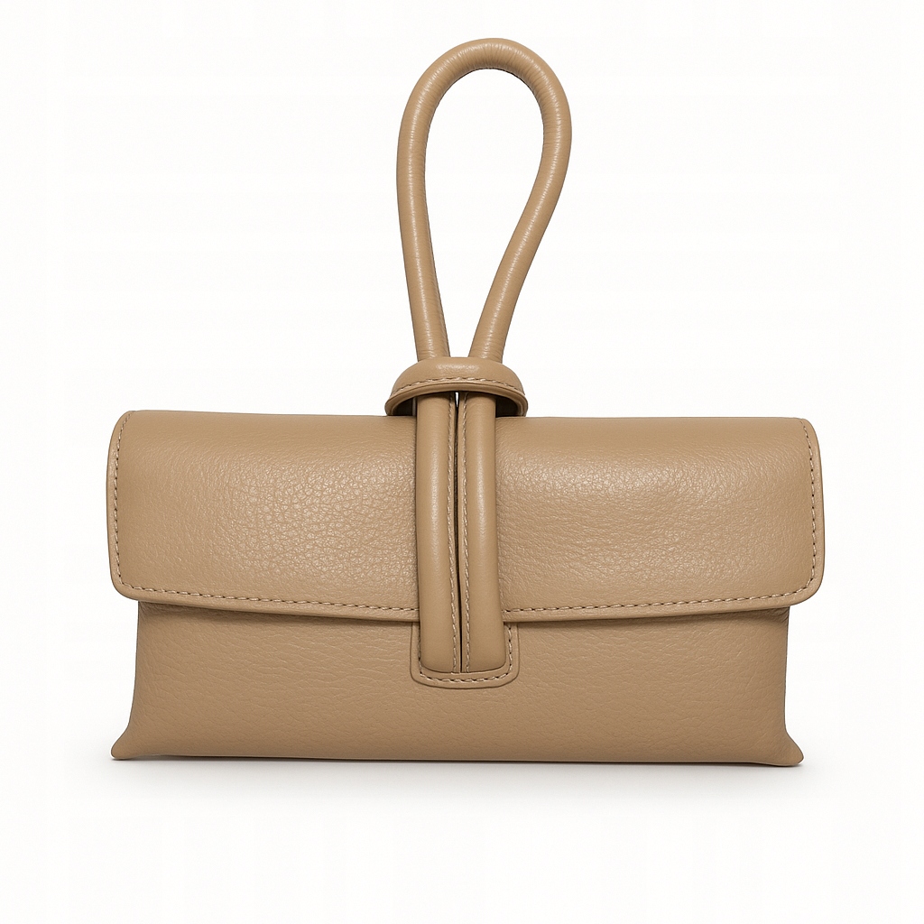 Torebka damska Vera Pelle listonoszka skóra naturalna Beżowa