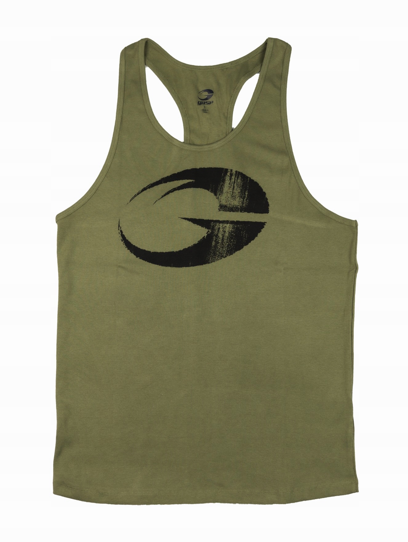 Tank top treningowy na siłownie męski zielony Ribbed Essential T-back 2XL