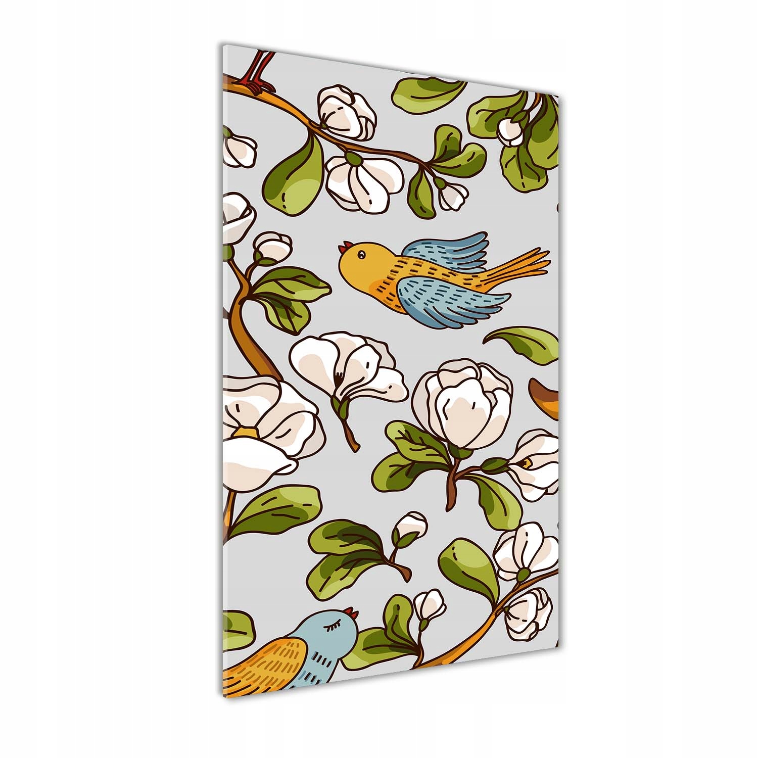 

Foto obraz zdjęcie na szkle Ptaki i kwiaty 50x100