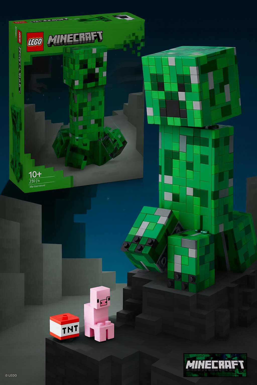 Minecraft Creeper – Duża Figurka Z Akcesoriami Do Zabawy I Kolekcji Fanów