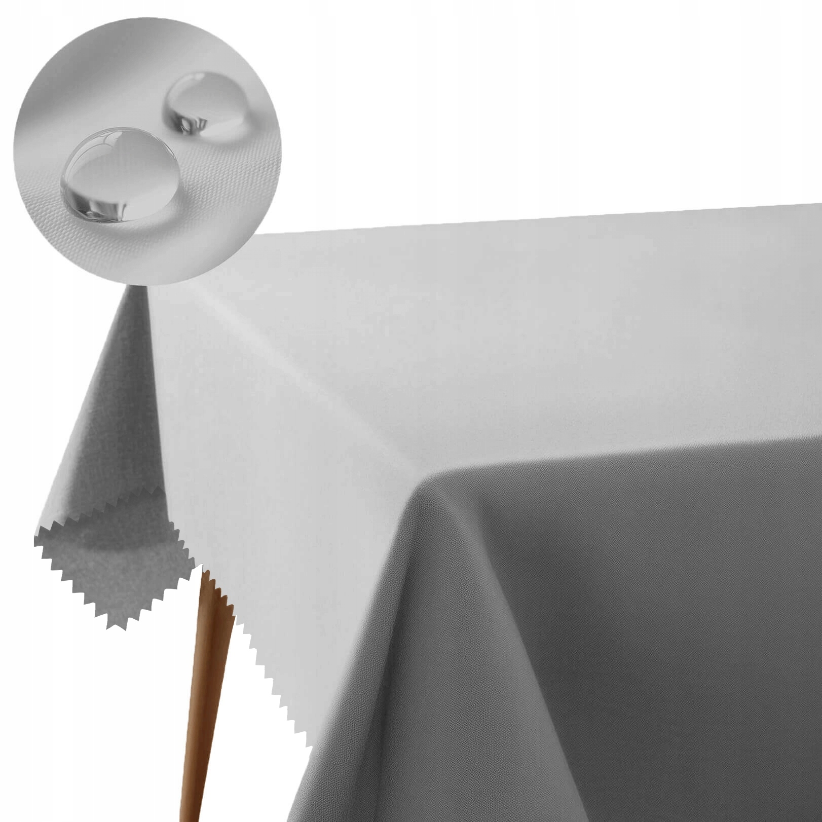 Ubrus 240x240 šedý, odolný vůči skvrnám, polyester 240 g/m2 bez vzoru do jídelny Pl