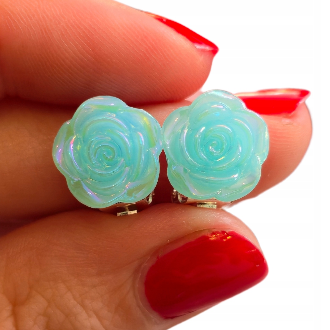 Klipsy dla dziewczynki hand made pierwsze kolczyki