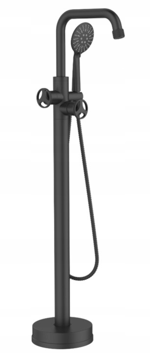 

Bateria Wannowa Podłogowa Wolnostojąca Czarna Loft