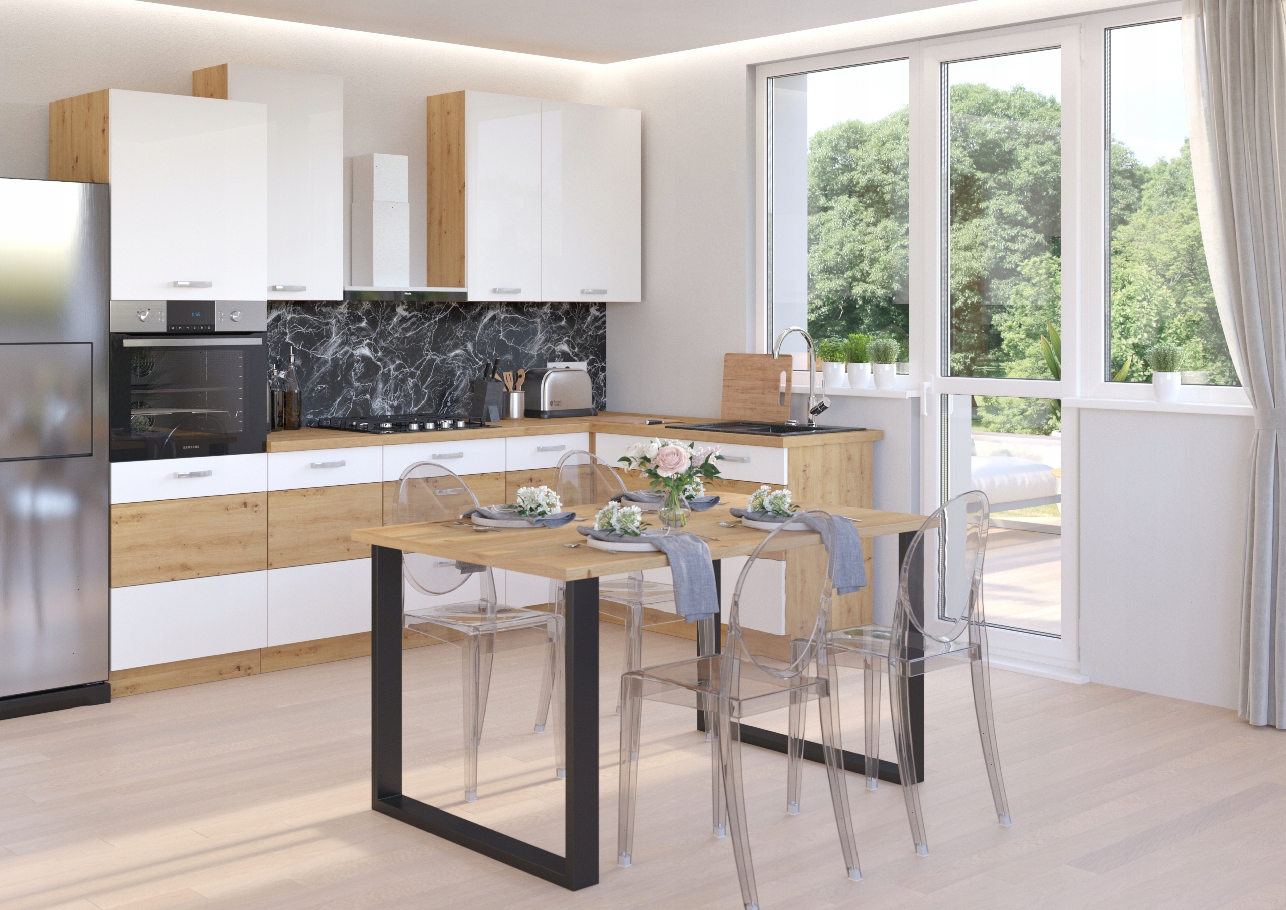 Stół loftowy do jadalni IMPERIAL 138 x 67 DĄB ARTISAN