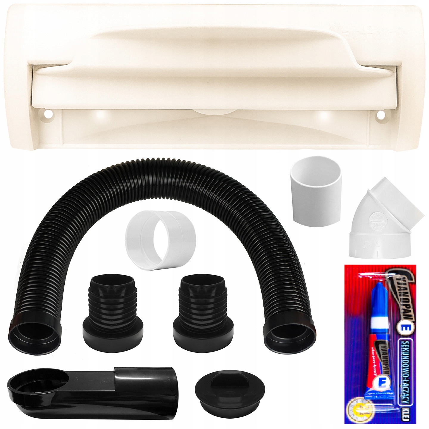 SZUFELKA AUTOMATYCZNA VACPORT KREMOWA LED + PPRZYŁĄCZE