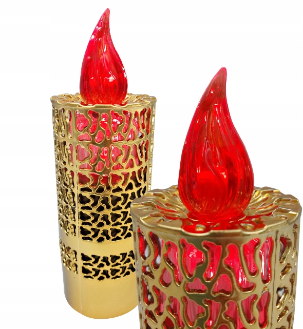 WKŁAD ZNICZ ELEKTRYCZNY ŚWIECA ZŁOTA Z BATERIAMI Marka MK System