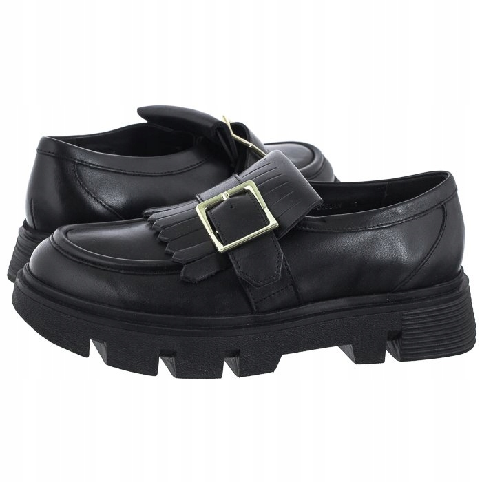 Dámské kožené polobotky Geox D Vilde D26UAN černé