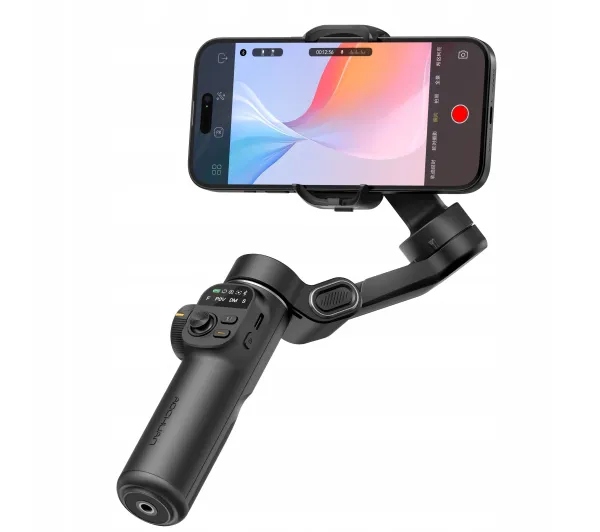 Gimbal elektroniczny teleskopowy do telefonu Aochuan Smart X2 Czarny
