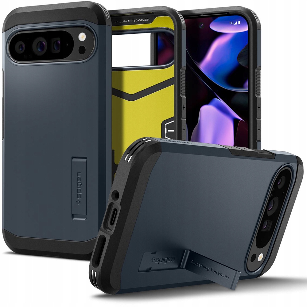 Spigen Tough Armor Pouzdro pro Google Pixel 9 Pro XL (Metal Slate)