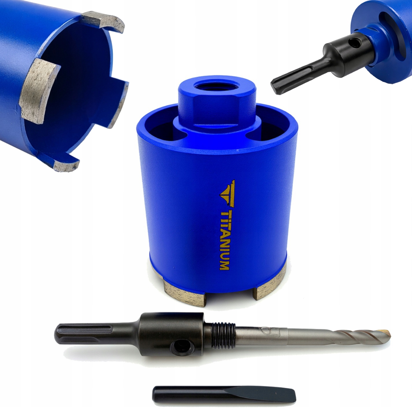 Koronka diamentowa otwornica do betonu puszek adapter 68mm M16 Titanium Kdp