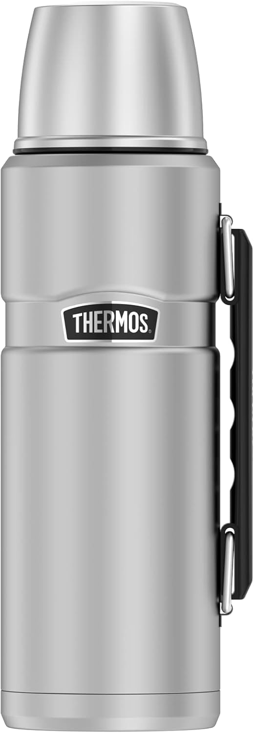Thermos Stainless King Termos 1,2L Stal Nierdzewna Uchwyt Kubek Srebrny