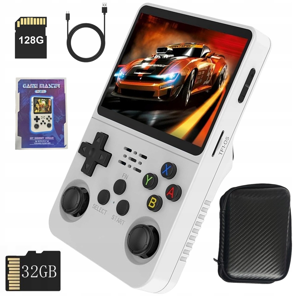 R36S Mini přenosná konzole 21000 her Retro Hd herní konzole Taška