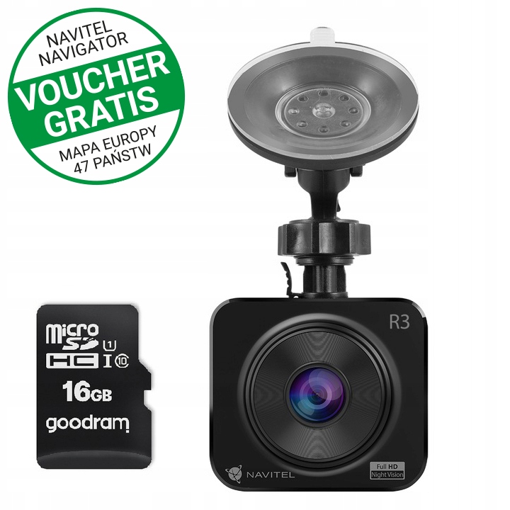 

Wideorejestrator Navitel R3 + Karta 16 Gb