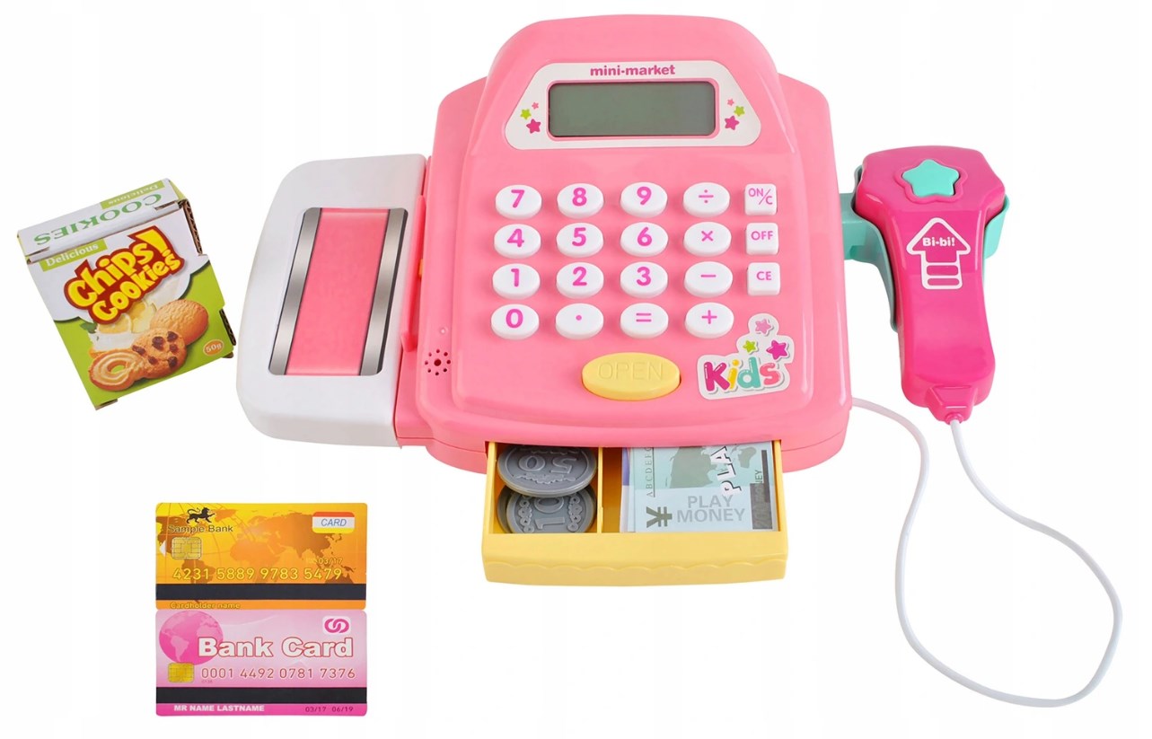 

Kasa Sklepowa Fiskalna Zabawkowa Dzieci Akcesoria