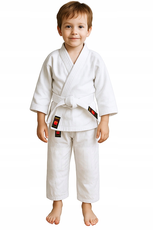 Oblečení Na Judo 130 cm judská pletenina kimono judo pro děti bílé s páskem