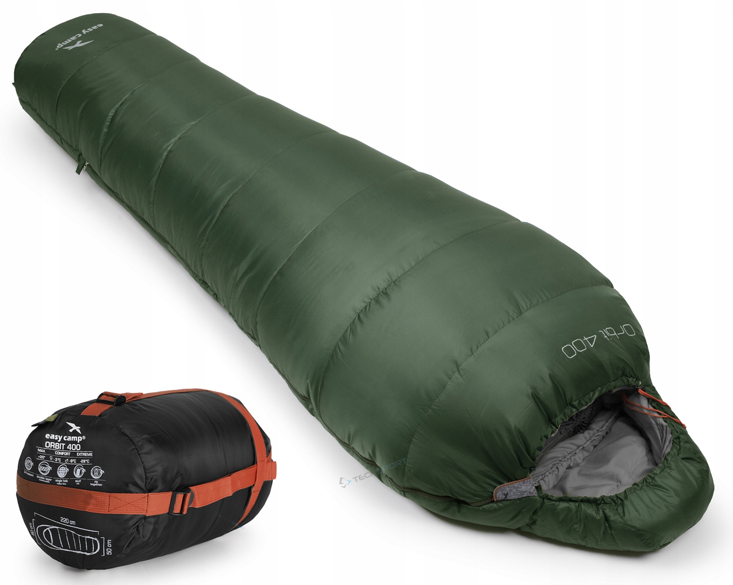 Lehký Teplý Spací Pytel Easy Camp Orbit 400 až -28 °C