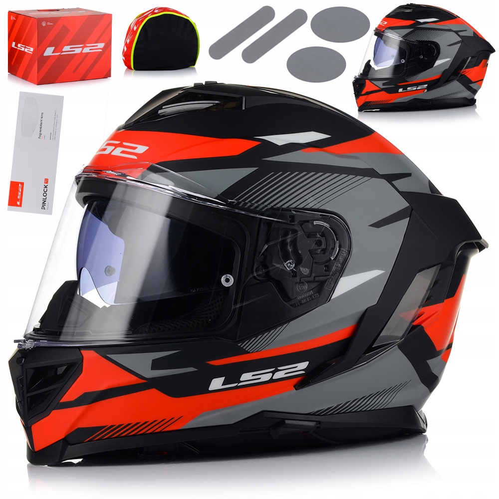 Motocyklová Prilba LS2 FF818 Storm III Komai Black Red Pinlock Blenda